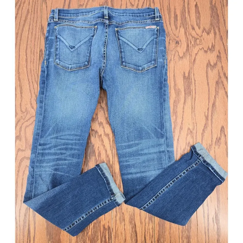 Hudson Jeans‎ Womens Size 29 Skinny Mid Rise Medium Wash Stretch Denim Ankle 28